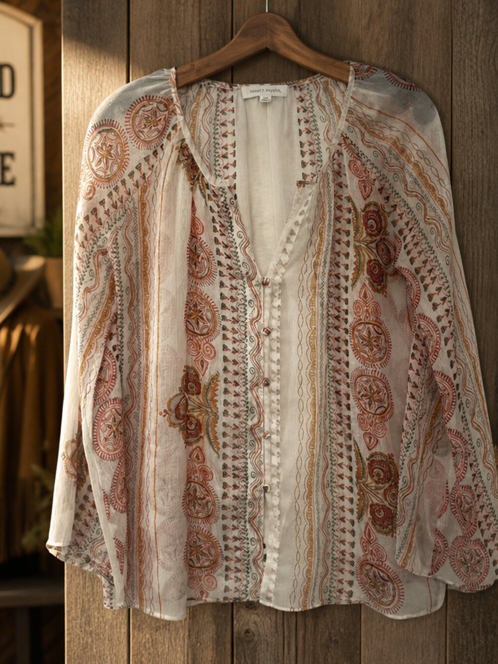 Honey Punch Sheer Blouse Size XS